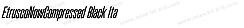 EtruscoNowCompressed Black Italic字体转换
